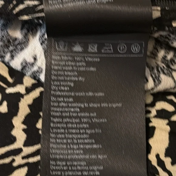 ba&sh Black and Cream Asymmetrical Midi Skirt - Picture 9 of 9